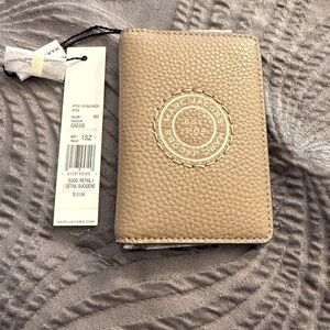 Marc Jacobs Khaki Pebbled Leather Card Case